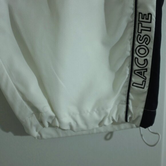 Lacoste sport white track shorts with side strips size 7 - Picture 3 of 11